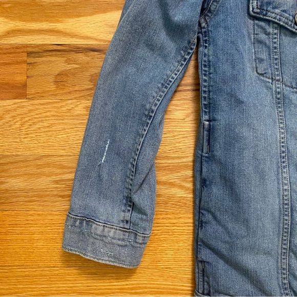 Lucky Brand Tomboy Trucker jacket jean denim jacket small medium wash distressed - Picture 8 of 11